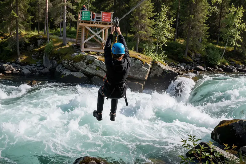 High rope and zipline park