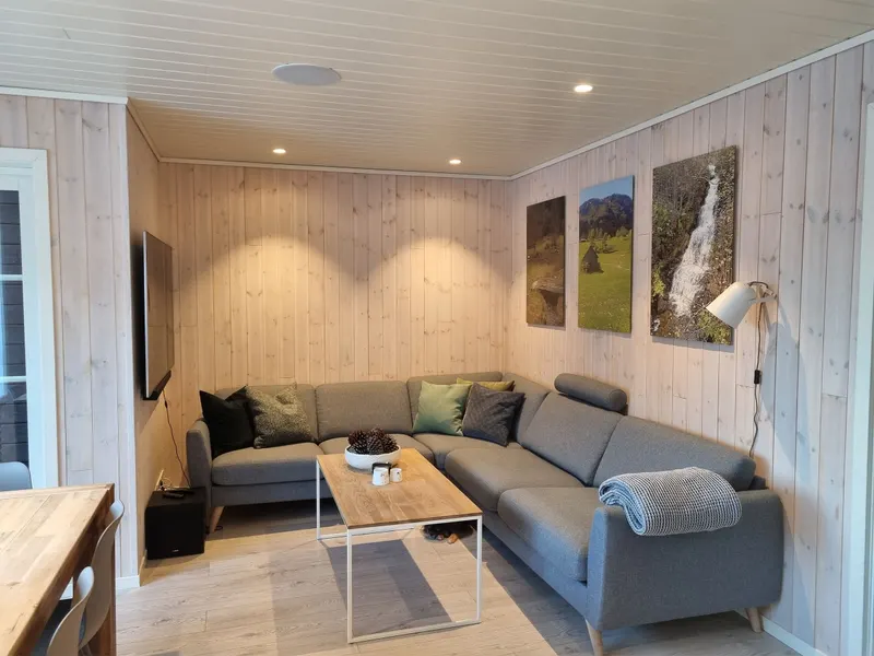 Dining table for eight and the lounge