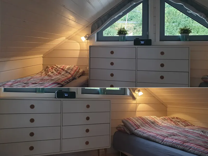 Second bedroom with three beds