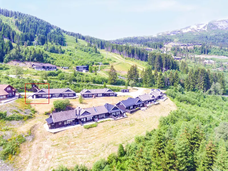 Overview of the cabin area by the ski resort